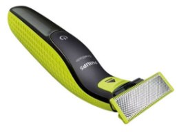 מכונת גילוח לזקן ולגוף פיליפס Philips One Blade QP2724/10 – פריט בודד בצבע שחור וצהוב-ירקרק עם ראש גילוח