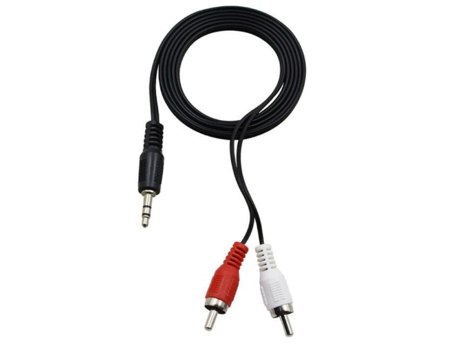 3.5mm אודיו קו כבל 1M סטריאו לזכר 2 RCA זכר Aux כבל עבור מחשב DVD טלוויזיה וידאו MP3 רמקולים נייד וי