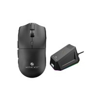 עכבר גיימינג אל חוטי עם עמדת טעינה תאורה Miracase MGMCD1 – Bluetooth עכבר שחור ועמדת טעינה עם תאורת RGB צבעונית