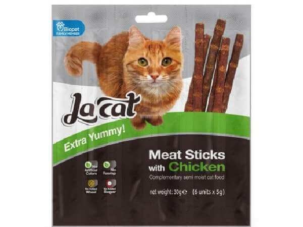 חטיף מקלות בשר עם עוף לחתול 30 גרם - Lacat