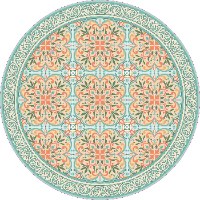 שטיח פי.וי.סי עגול בוסתן איטלקי  TIVA DESIGN קיים בגדלים שונים