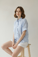 חולצת סקוור- תכלת