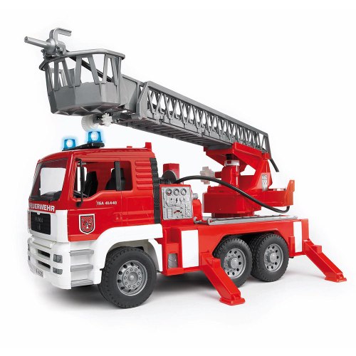 ברודר - כבאית MAN מכבה אש עם סירנה - Bruder Fire Truck 02771