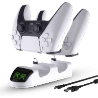 עמדת טעינה כפולה לשלטי פלייסטישן 5 - DOBE PS5 DUAL CHARGING STATION
