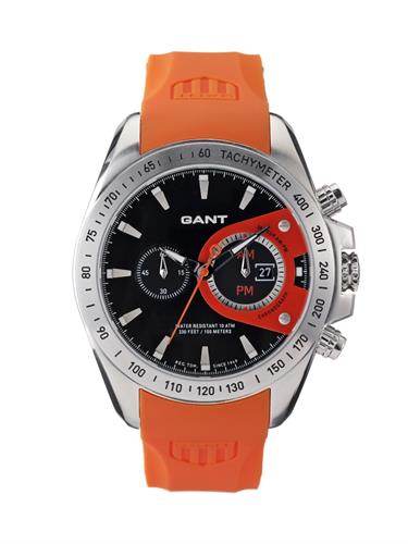 שעון יד אנלוגי גברים רצועת סיליקון כתומה GANT W10384