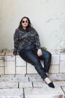 חולצת סריג שנון צבאי ירוק