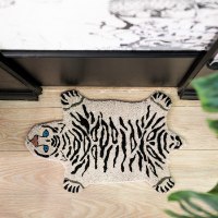 שטיח כניסה מעוצב טיגריס לבן  White Tiger