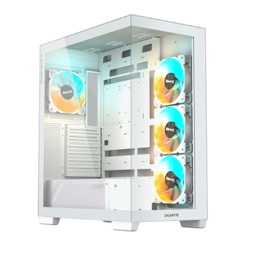 מארז לבן GIGABYTE C500 PANORAMIC STEALTH ICE Mid-Tower ATX