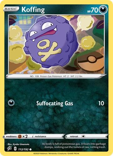קלף בודד single פוקימון - koffing - Rebel Clash - 112/192