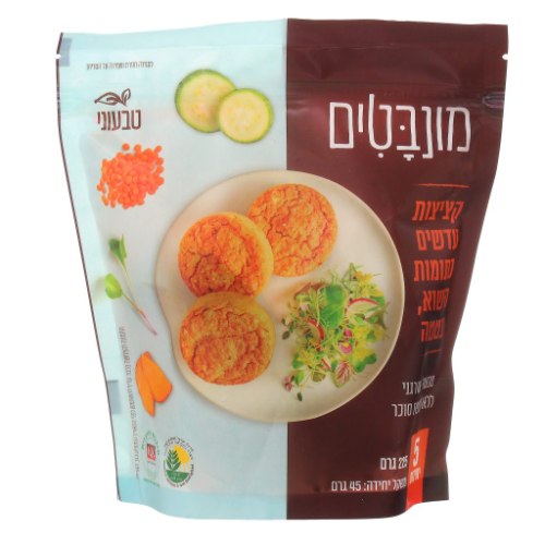 קציצות עדשים כתומות קישוא ובטטה 225 גרם - מונבטים
