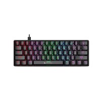 מקלדת מכנית חוטית Miracase MMCK100 RGB – מקלדת שחורה קומפקטית עם תאורת RGB וכבל Type-C