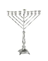 חנוכיה מכסף טהור - דגם חב"ד גמלא (L)