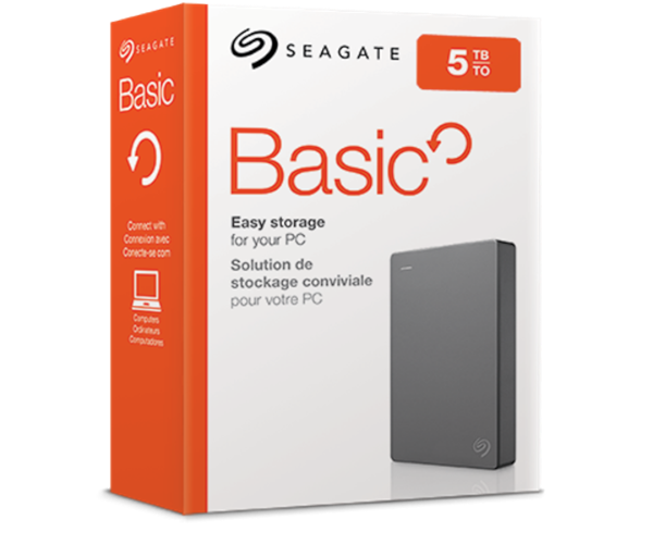 דיסק קשיח חיצוני Seagate Basic 5TB 2.5 inch EXTERNAL DRIVE USB3.0