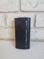 ארנק שחור, דוגמת קרוקו. גדול. 4128. עשוי מעור!!