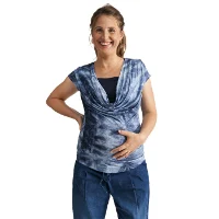 חולצת הריון רבידה שרוול קצר של חברת NursingAnywear