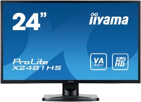 IIYAMA MONITOR 23.6" PROLITE VA MATRIX 6MS VGA DVI HDMI SPEAKERS