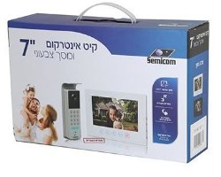 מערכת אינטרקום ME7 משולבת מצלמה וקודן עם מסך מגע SEMICOM - "7