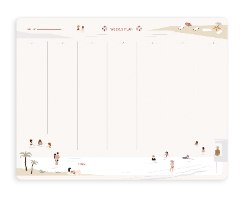 לוח תכנון שבועי מאוייר ואיכותי -חוף ים -  מבית היוצר Micush