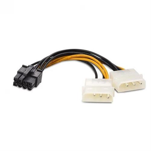 כבל- 2x4pin Molex to 8pin PCIe