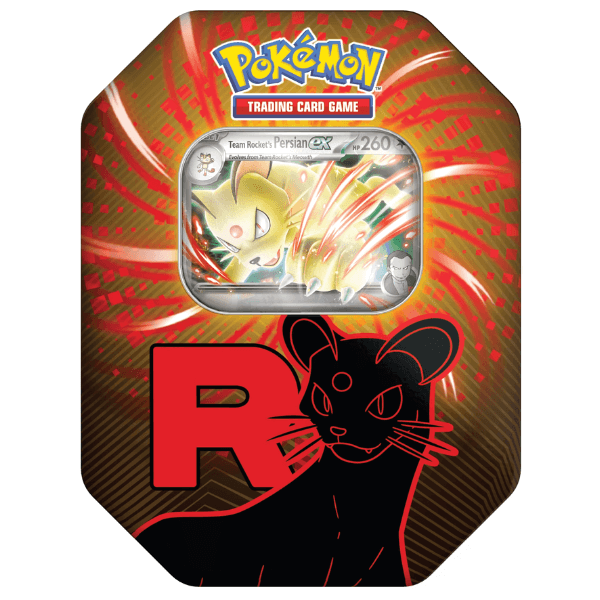 Pokemon TCG: Team Rocket Tin (Persian ex) קלפי פוקימון TCG מקוריים מארז פח