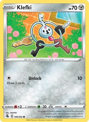 קלף בודד single פוקימון - klefki - Fusion Strike - 186/264