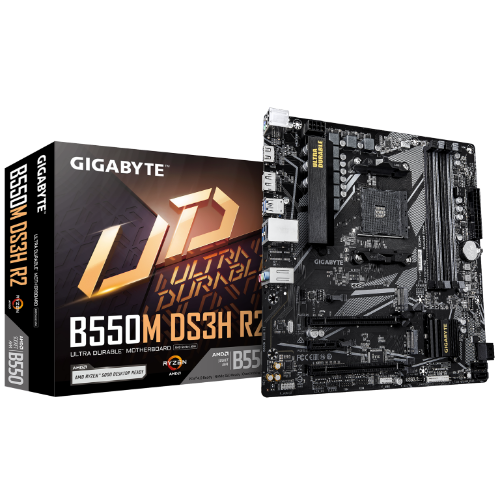 לוח אם למעבדי Gigabyte B550M DS3H R2 DDR4 Micro-Atx For AMD AM4