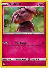 קלף פוקימון סינגל - Snubbull - 15/18 - Holo Rare