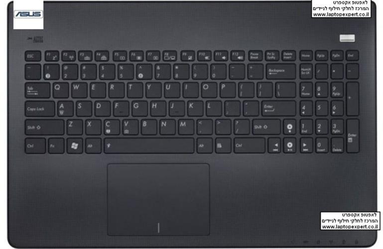 מקלדת למחשב נייד אסוס כולל תושבת פלסטיק ומשטח עכבר Asus X501 Front bezel cover touchpad with Keyboard 0KNB0-6103HE00