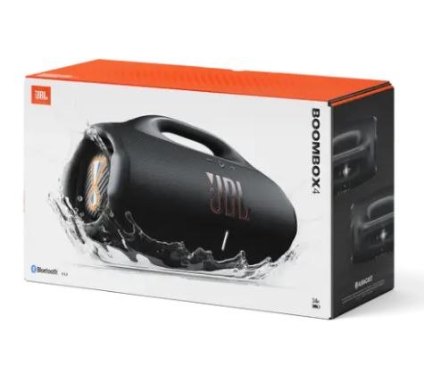 רמקול 4 JBL Boombox - סאונד מפלצתי משודרג, עיצוב משופר ונגינה רצופה של עד 34 שעות - אחריות מודן