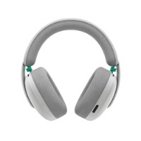 אוזניות אלחוטיות צבע לבן Logitech G325 – יחידה בודדת לבנה ואפורה עם נגיעות טורקיז מוצגת במבט קדמי