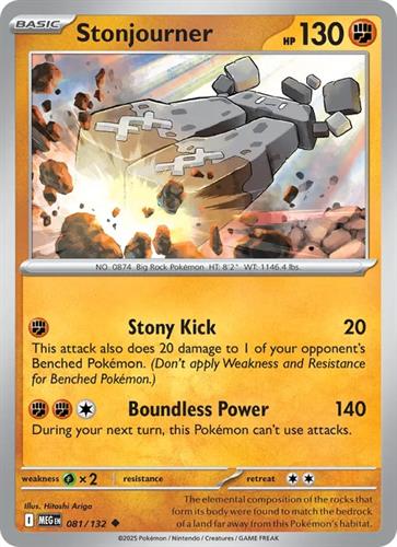 קלף בודד single פוקימון - stonjourner - Mega Evolution - 081/132