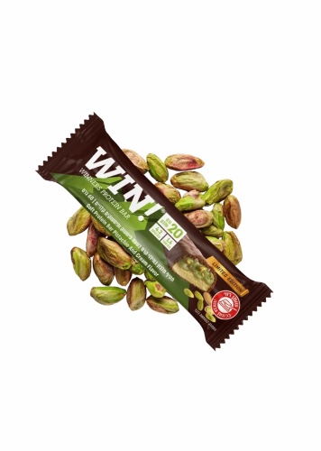 מארז 12 חטיפי חלבון WIN עם מילוי בטעם פיסטוקים קלויים