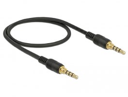 כבל אודיו Delock Stereo Jack Cable 3.5 mm 4 pin 1 m black