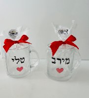 כוס זכוכית עם הדפסה