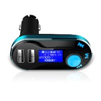 דיבורית בלוטוס לרכב משדר FM עם 2 יציאות USB