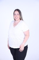 חולצת T תחרה לבנה