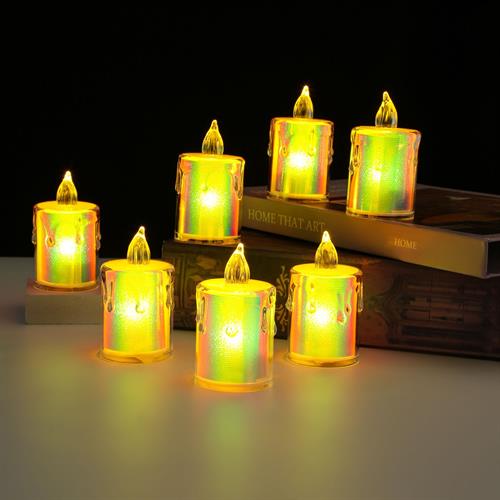 נרות לד מפלסטיק אולטרה LED גובה 6.5 ס"מ