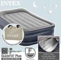 מזרן מתנפח יחיד עם כרית מובנית Dura-Beam Plus ‎191×99×42‎ ס״מ | INTEX | מק״ט ‎64132‎ | קפיץ קפוץ