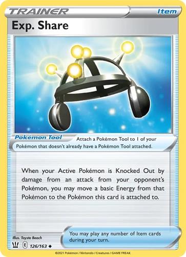 קלף בודד single פוקימון - exp.share - Battle Styles - 126/163