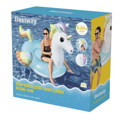 מזרון ים חד קרן ענק 224X164 ס"מ מתנפח - BESTWAY 41113