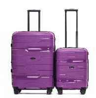 סט 2 מזוודות חזקות במיוחד TESLA POLYPROPYLENE - צבע סגול
