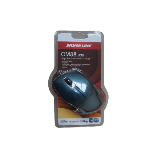 עכבר Silver Line OM88 חוטי USB בגוון כחול