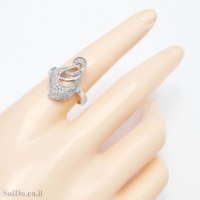 טבעת מכסף משובצת אבני זרקון RG6353 | תכשיטי כסף | טבעות כסף