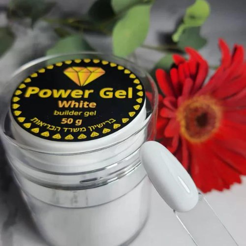 ג'ל בניה לבן POWER GEL BUILDER GEL WHITE