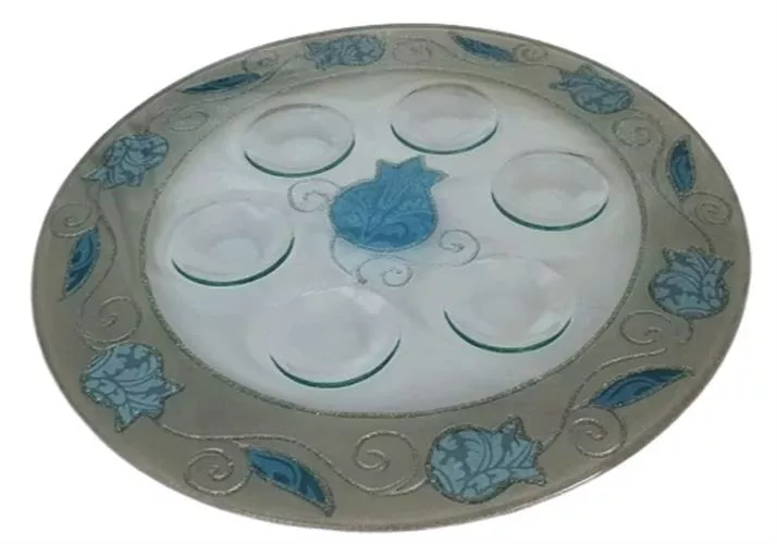 צלחת סימני ראש השנה דגם רימונים
