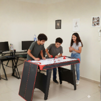 שולחן משחק משולב הוקי אוויר וטניס שולחן AWH044 סמ 112X56X76 מבית קפיץ קפוץ
