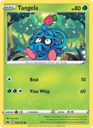 קלף בודד single פוקימון - tangela - Crown Zenith - 004/159