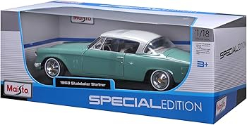 דגם מכונית סטודבייקר - Maisto 1953 STUDEBAKER STARLINER Mint GREEN