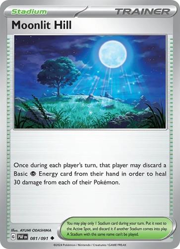 קלף בודד single פוקימון - moonlit hill - Paldean Fates - 081/091