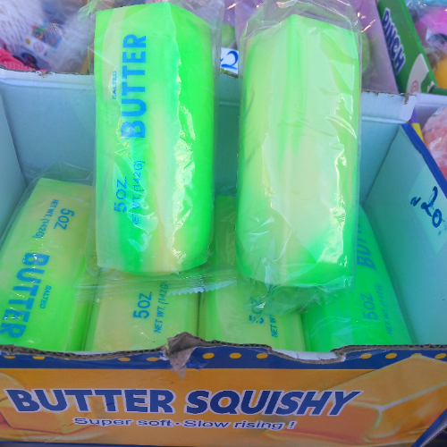 סקווישי מלבן חמאה ניאון נידו ציבעוני  -  Butter Rectangle Squishy -TG 320-12